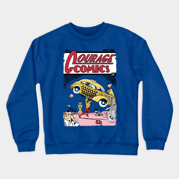 Courage Comics Crewneck Sweatshirt by Haragos